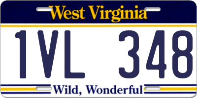 WV license plate 1VL348
