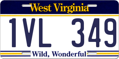 WV license plate 1VL349