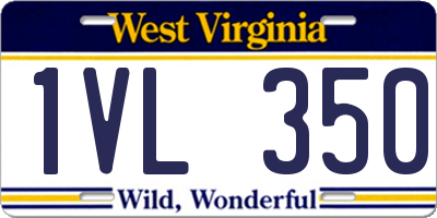WV license plate 1VL350