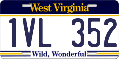 WV license plate 1VL352