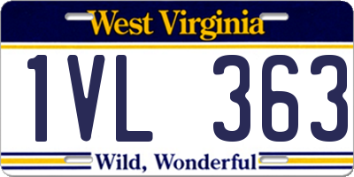 WV license plate 1VL363