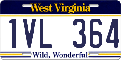 WV license plate 1VL364