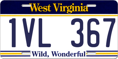 WV license plate 1VL367