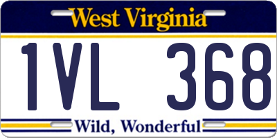 WV license plate 1VL368