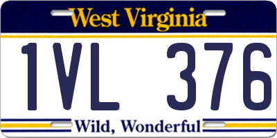 WV license plate 1VL376