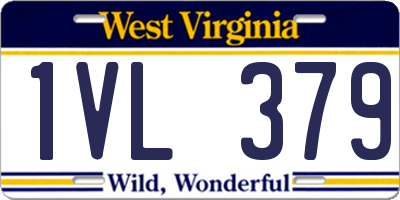 WV license plate 1VL379