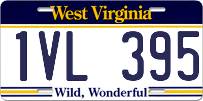 WV license plate 1VL395