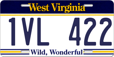WV license plate 1VL422