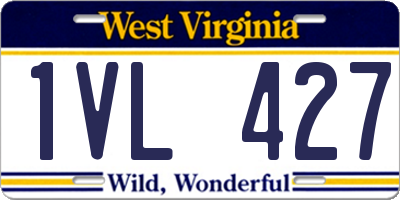 WV license plate 1VL427