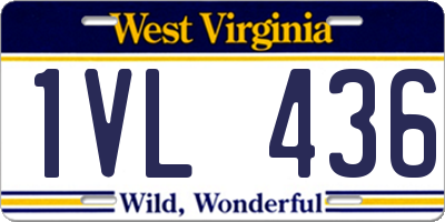 WV license plate 1VL436