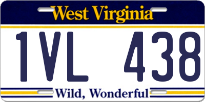 WV license plate 1VL438