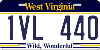 WV license plate 1VL440