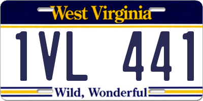 WV license plate 1VL441