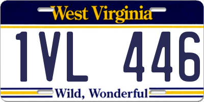 WV license plate 1VL446