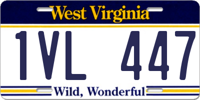 WV license plate 1VL447
