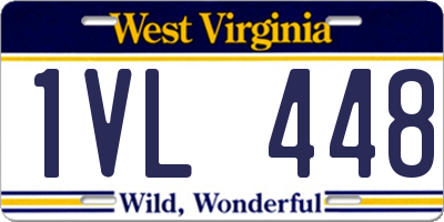WV license plate 1VL448