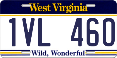 WV license plate 1VL460