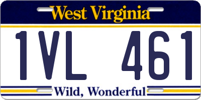 WV license plate 1VL461