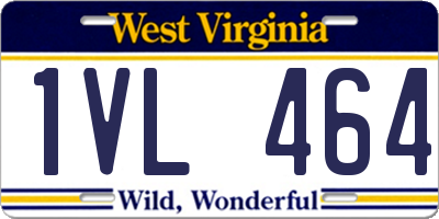 WV license plate 1VL464