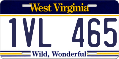 WV license plate 1VL465