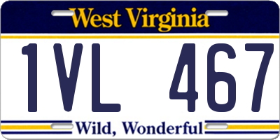 WV license plate 1VL467