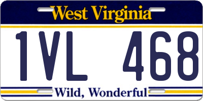 WV license plate 1VL468