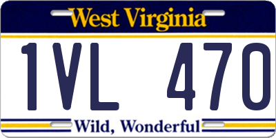 WV license plate 1VL470