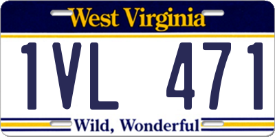 WV license plate 1VL471