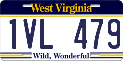 WV license plate 1VL479