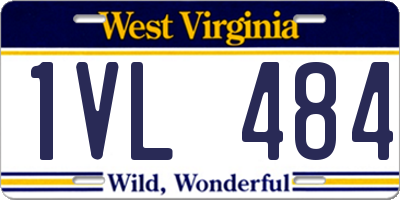 WV license plate 1VL484