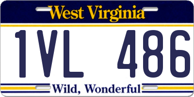 WV license plate 1VL486