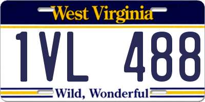 WV license plate 1VL488
