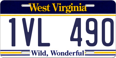 WV license plate 1VL490
