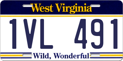 WV license plate 1VL491