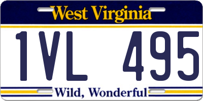 WV license plate 1VL495
