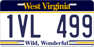 WV license plate 1VL499