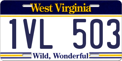 WV license plate 1VL503