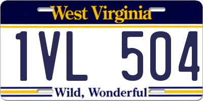 WV license plate 1VL504
