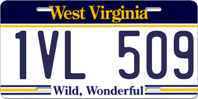 WV license plate 1VL509