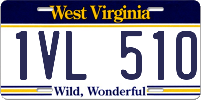 WV license plate 1VL510
