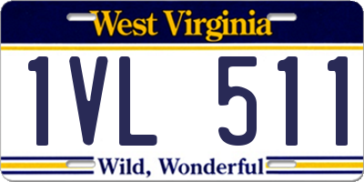 WV license plate 1VL511