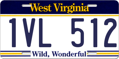 WV license plate 1VL512