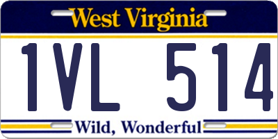 WV license plate 1VL514