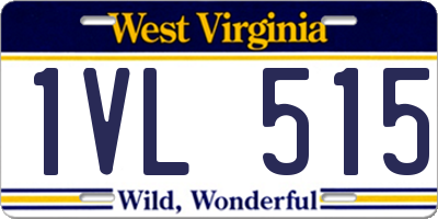 WV license plate 1VL515