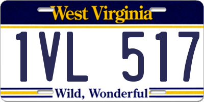 WV license plate 1VL517