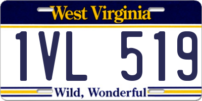 WV license plate 1VL519