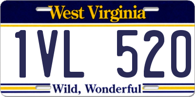 WV license plate 1VL520