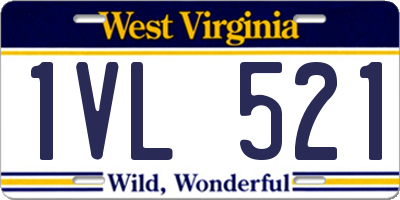 WV license plate 1VL521