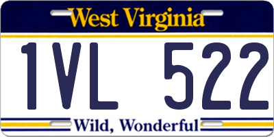 WV license plate 1VL522