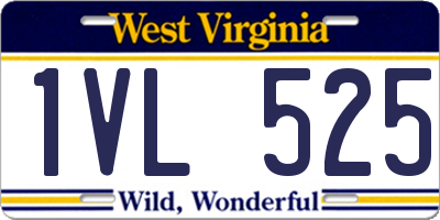 WV license plate 1VL525